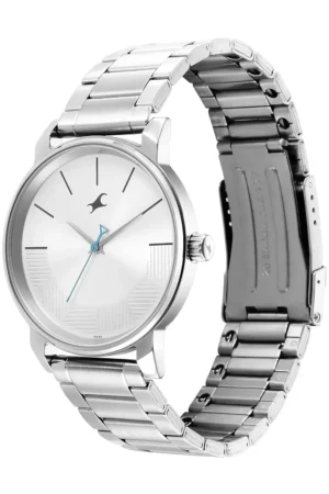 Fastrack Stunners Quartz Analog Silver Dial Metal Strap Watch for Guys-NR3291SM02/NT3291SM02