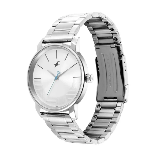 Fastrack Stunners Quartz Analog Silver Dial Metal Strap Watch for Guys-NR3291SM02/NT3291SM02