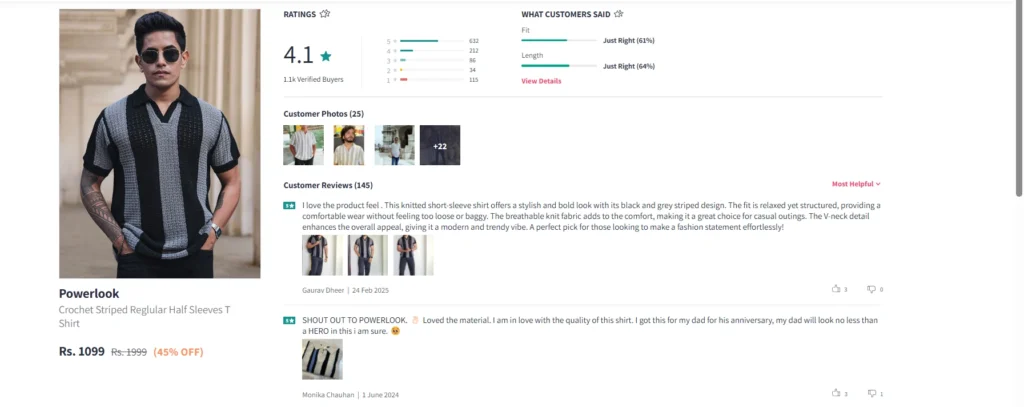 Myntra review, on best funky look t-shirt